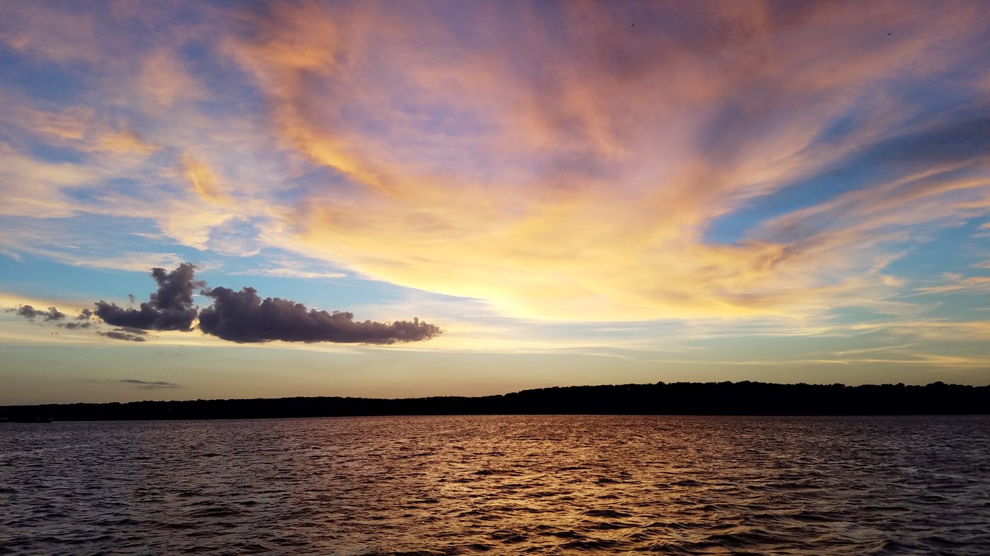 Golden sunset over Lake Travis