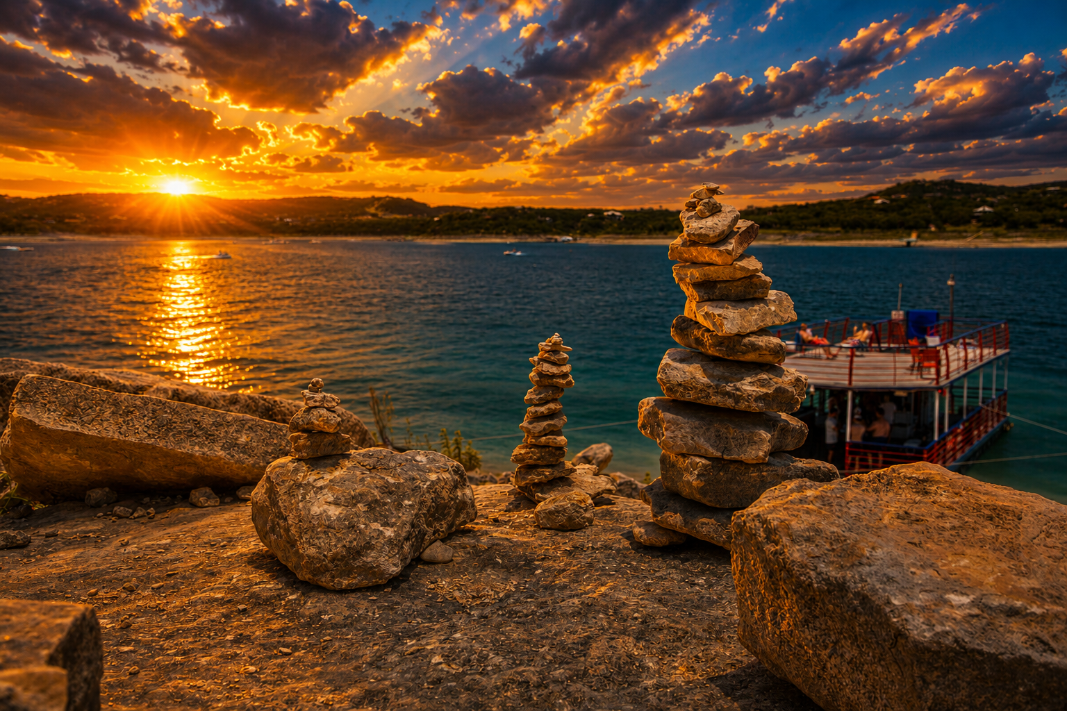 Rocky Lake Travis shoreline